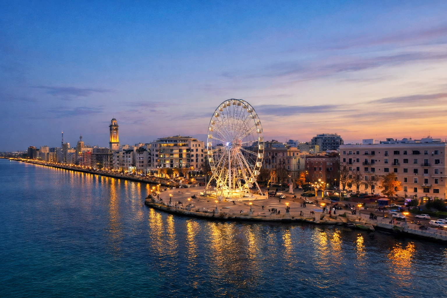 Bari city aperitivo cruise at sunset