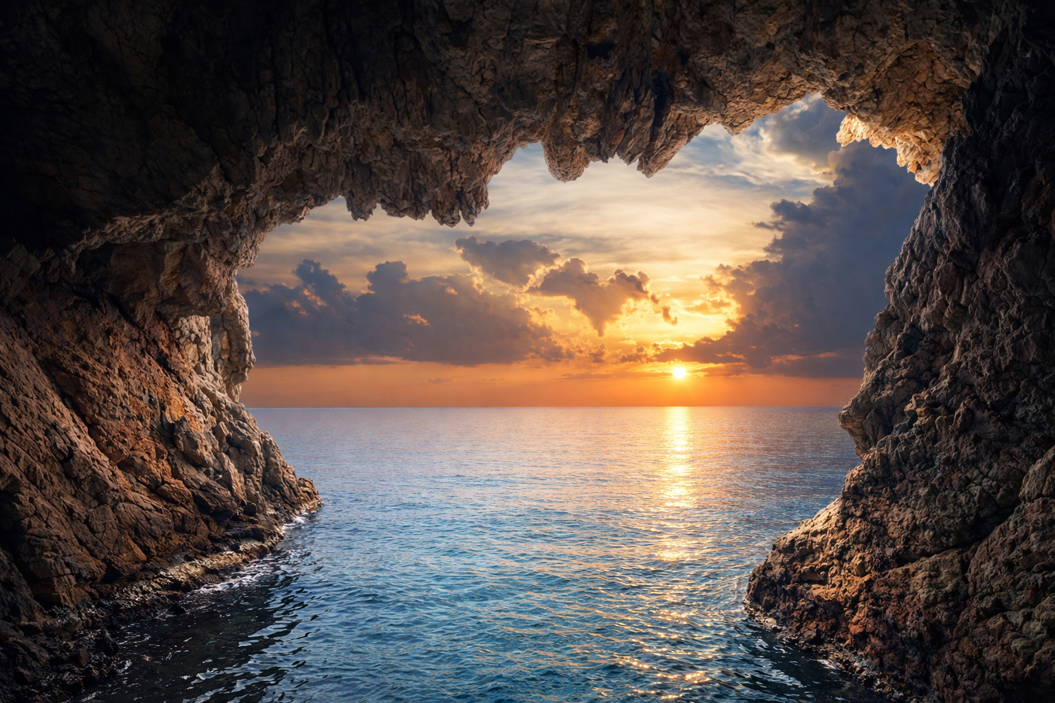 The iconic Grotta delle Rondinelle (Cave of the Swallows) in Polignano a Mare